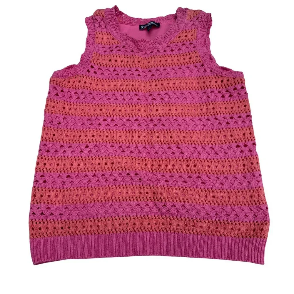 NEW Freshman 1996 Junior Pink Knitted Sleeveless Top With Skirt 2Pcs Set Size XL